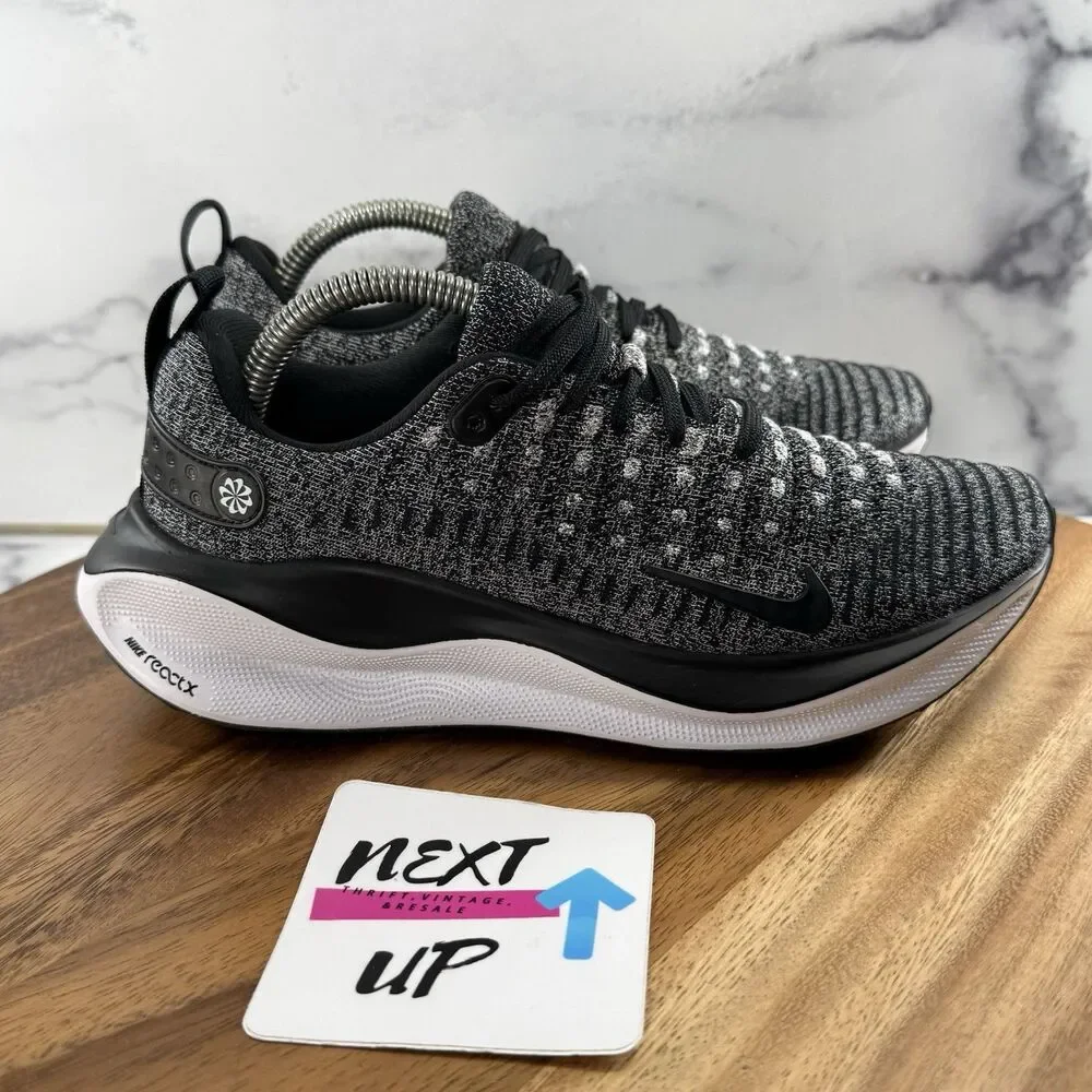 Women Size 7.5-Nike ReactX Infinity Run 4 nby Black White Oreo Shoes DR2670-003
